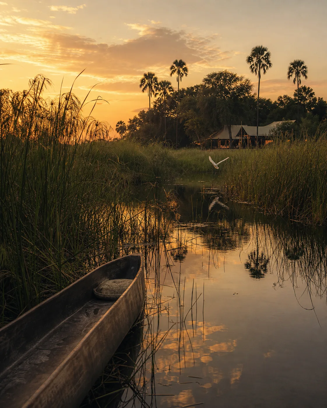 Floodplain light in the Okavango, where the difference between camps is the people who run them